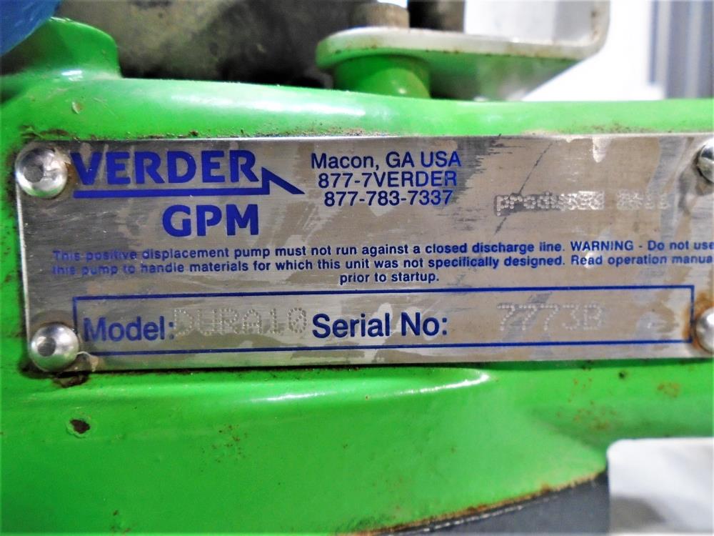 Verder Positive Displacement Pump DURA10 w/ Motovario Gear Reducer NMRV040